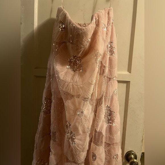 HELSI MARGOT Elegant Strapless Beaded Gown NWT SZ XL light pink READY TO SHIP - Picture 6 of 9